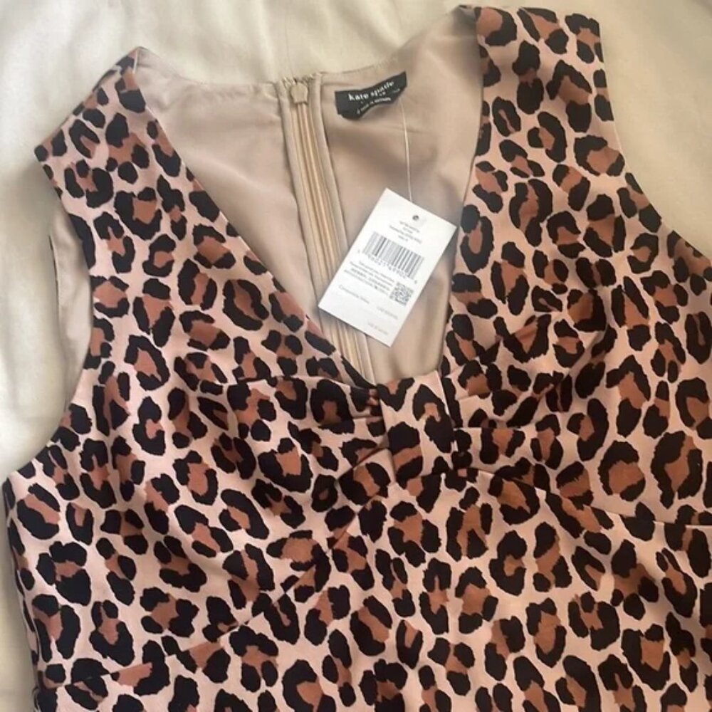 Kate Spade Spotted Leopard Bow Knot Top - Picture 3 of 8